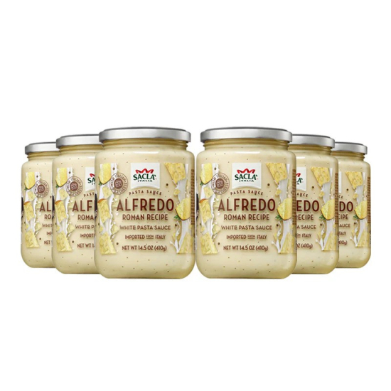 Sacla' Classic Alfredo Roman Pasta Sauce 410g, Pack Of 6