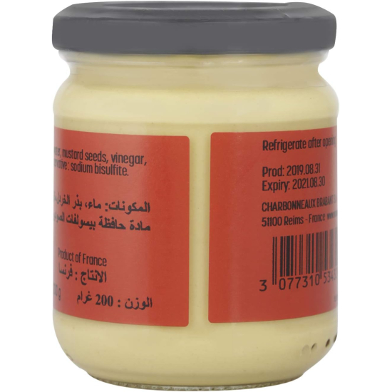 Clovis Dijon Mustard 200g, Pack Of 12