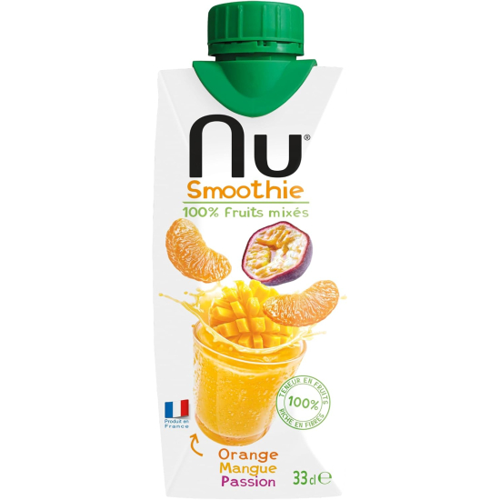 Nu Smoothie Orange Mango Passion Fruit 330 ml, Pack Of 6