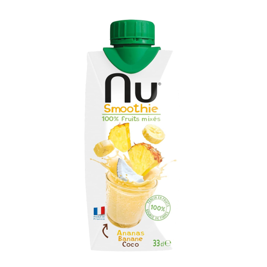 Nu Smoothie Pineapple Banana Coconut 330 ml, Pack Of 12