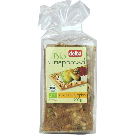 Delba Crispbread Cheese Pumpkin 200g, Pack Of 6