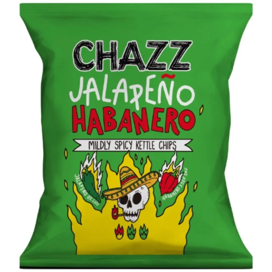 Chazz Kettle Chips Jalapeno Habanero 50g, Pack Of 14