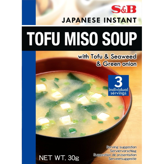 S&B Instant Soy Bean Soup Tofu 30g, Pack Of 24