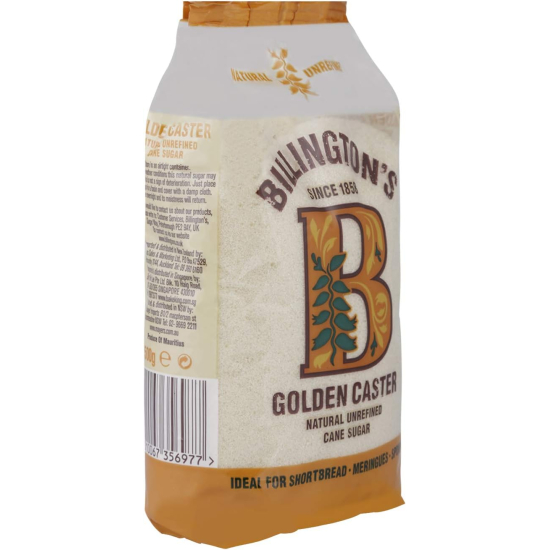 Billington's Golden Caster Cane Sugar 500g, Pack Of 10