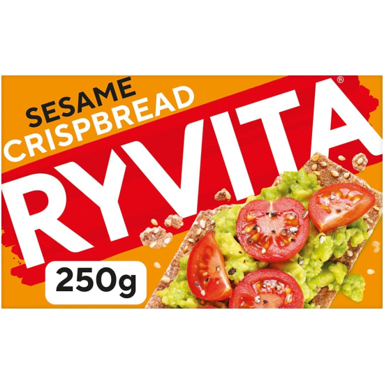 Ryvita Thins Cheddar & Cracked Black Pepper Bread 125g, Pack Of 12