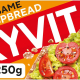 Ryvita Thins Cheddar & Cracked Black Pepper Bread 125g, Pack Of 12