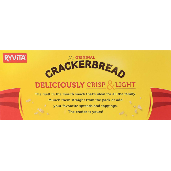 Ryvita Crackerbread Original 200g, Pack Of 8