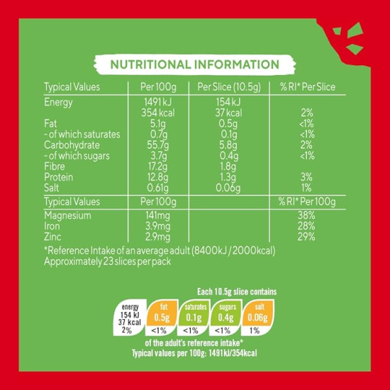 Ryvita Multigrain Rye Bread 250g, Pack Of 12