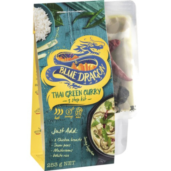 Blue Dragon Thai Green Curry 253g, Pack Of 4