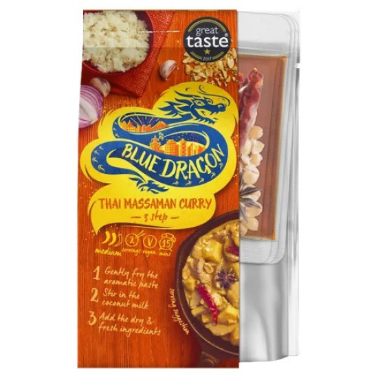 Blue Dragon 3 Step Thai Curry Massaman 273g, Pack Of 4