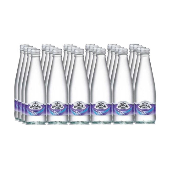 Highland Spring Still Water Glass Bottles 330 ml, Pack Of 24