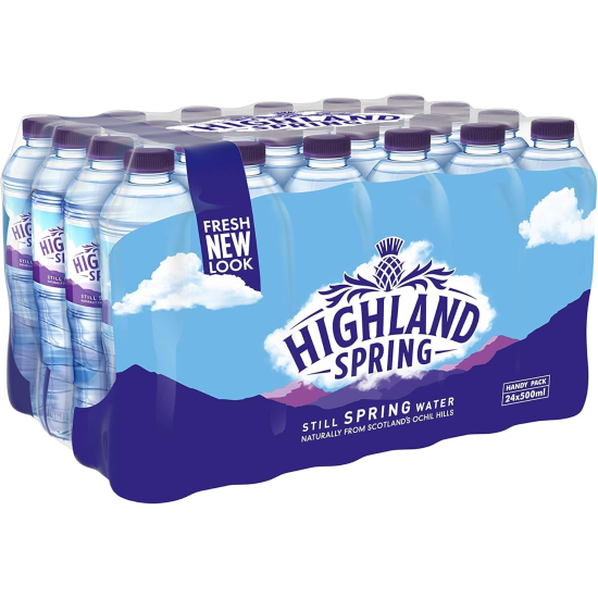 Highland Spring Water Still PET 500 ml, Pack Of 24