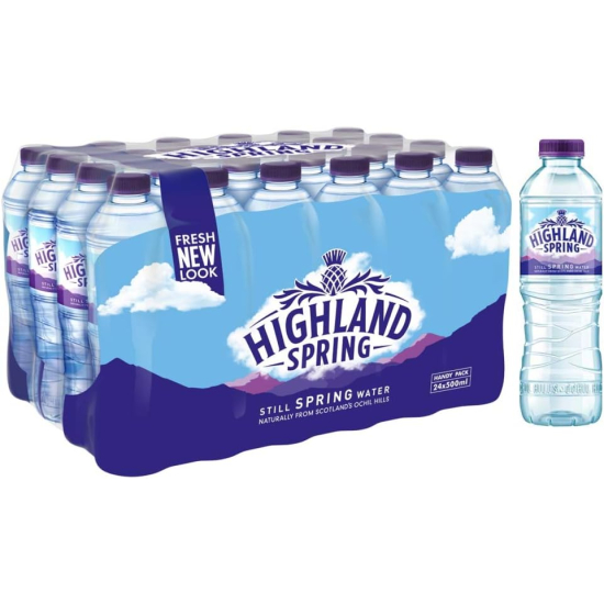 Highland Spring Water Still PET 500 ml, Pack Of 24