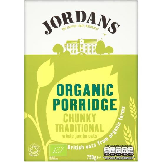 Jordans Organic Porridge Chunkey Traditional Whole Jumbo Oats, 6 x 750g