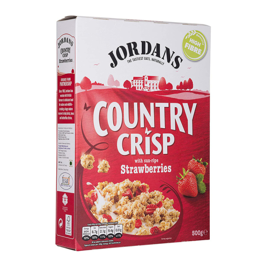 Jordans Country Crisp Strawberry Cereal Cluster 500g, Pack Of 6