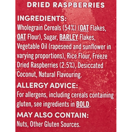 Jordans Country Crisp Raspberries 500g, Pack Of  6