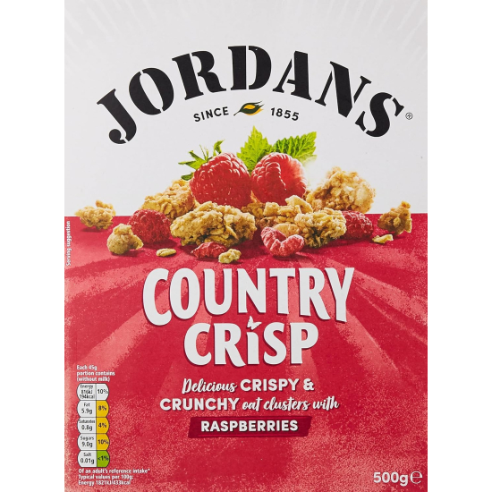 Jordans Country Crisp Raspberries 500g, Pack Of  6