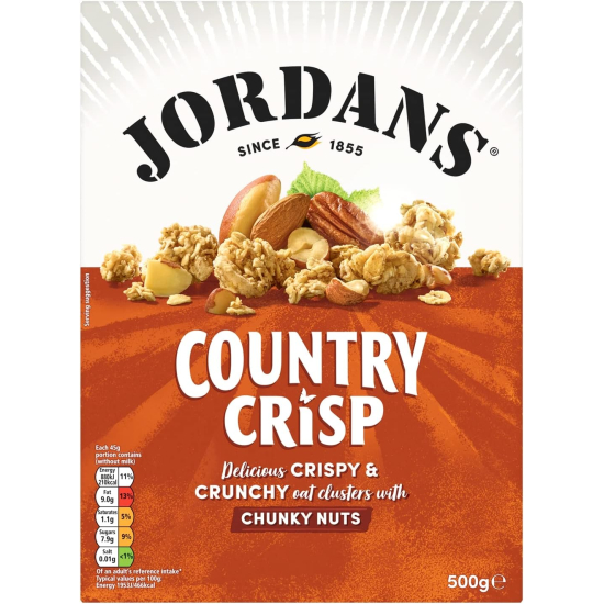 Jordans Country Crisp Chunky Nuts Cereal 500g, Pack Of 6