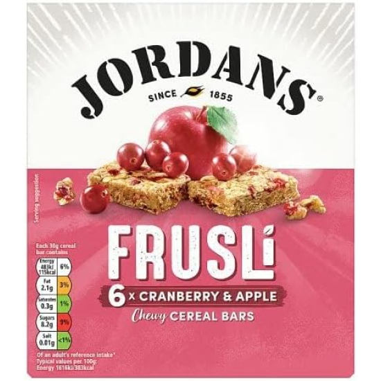 Jordans Cranberry Apple Frusli Bar 6x30g