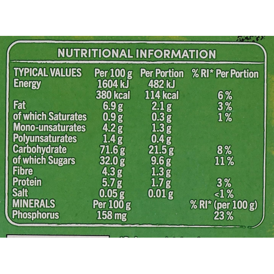 Jordans Breakfast Granola Bars Apple And Cinnamon Frusli Bar 30g, Pack Of 6