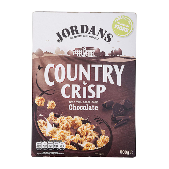 Jordans Country Crisp Dark Chocolate 500g, Pack Of 6