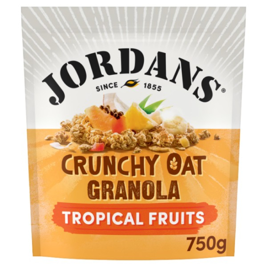 Jordans Granola With Tropical Fruits Crunchy Oat 750g, Pack Of 4