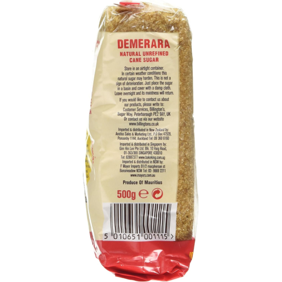 Billington's Demerara Sugar 500g, Pack Of 10