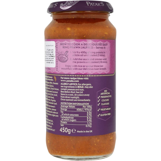 Patak's Jalfrezi Sauce 450g, Pack Of 6