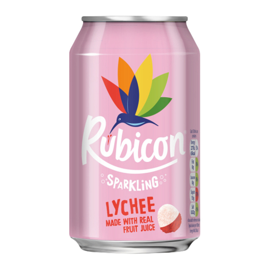 Rubicon Sparkling Lychee Juice Drink 330 ml, Pack Of 24