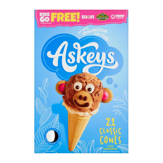 Askeys 21 Cornets 75g, Pack Of 12