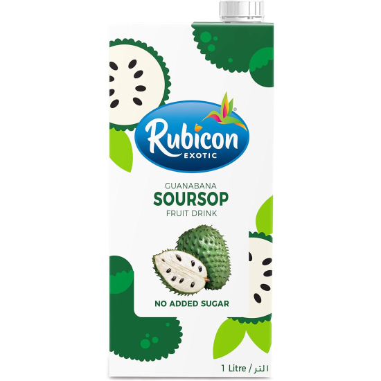 Rubicon Guanabana Soursop Fruit Drink No Added Sugar 1Litre, Pack Of 12