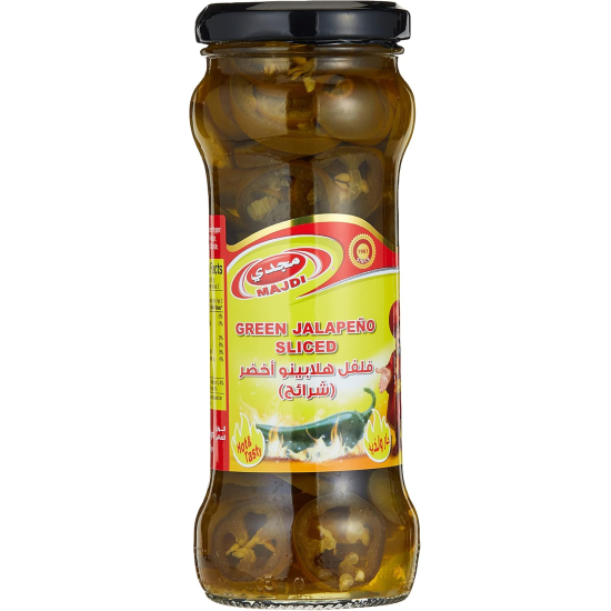 Majdi Sliced Green Jalapeno 235g, Pack Of 12