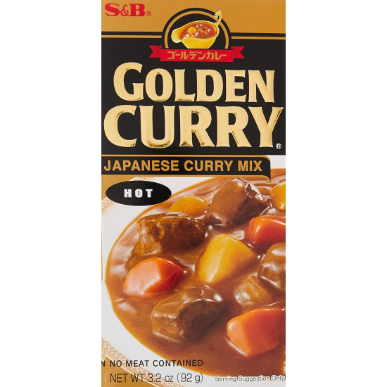 S&B Japanese Golden Curry Paste Hot 92g, Pack Of 12