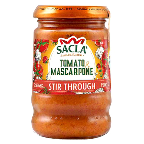 Sacla Italia Tomato & Mascarpone Pasta Sauce 190g, Pack Of 6