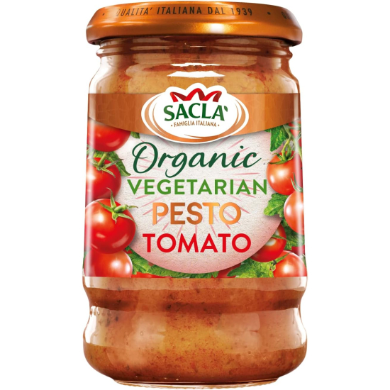 Sacla Organic Red Pesto 190g, Pack Of 6