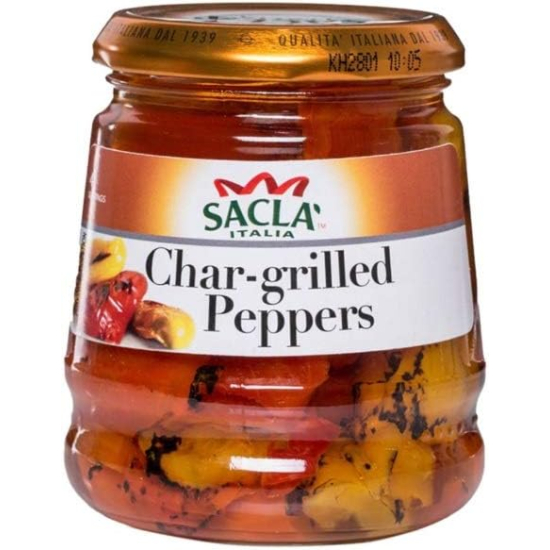 Sacla Italia Char-grilled Peppers 290g, Pack Of 6