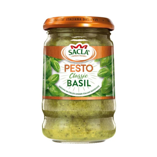 Sacla Italia Classic Green Pesto Sauce 190g, Pack Of 6