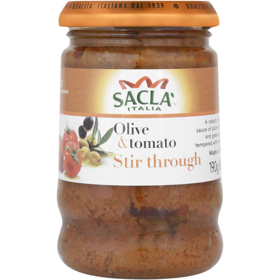 Sacla Olive & Tomato 190g, Pack Of 6