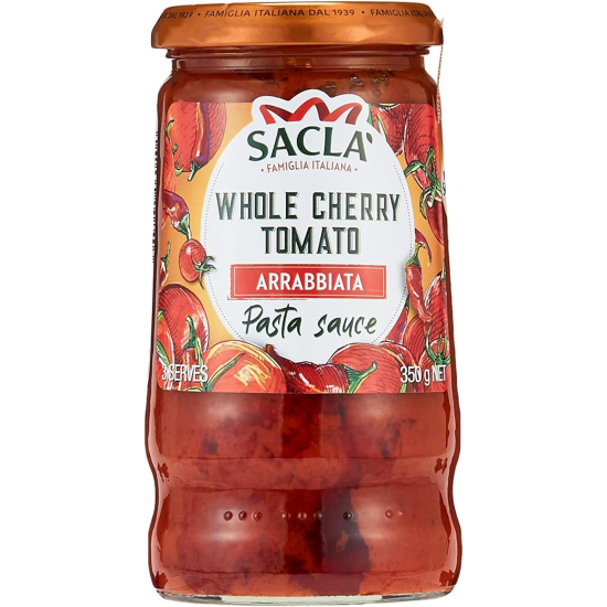 Sacla Italia Arrabbiata Whole Cherry Tomato& Chilli 350g, Pack Of 6