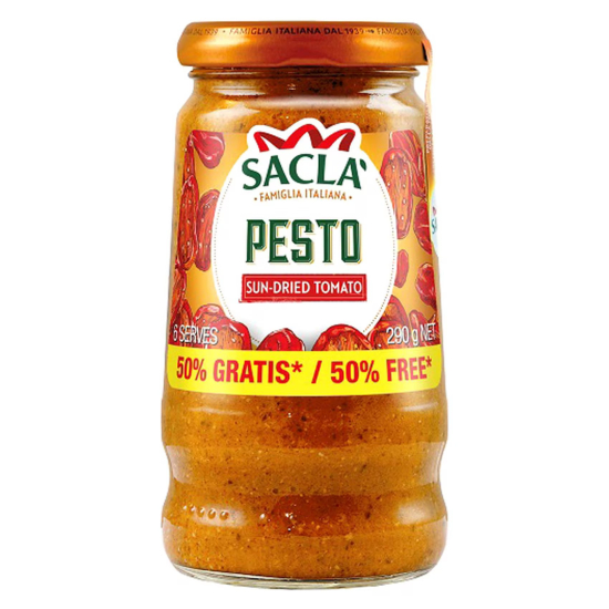 Sacla Italia Red Tomato Pesto Sauce 290g, Pack Of 6