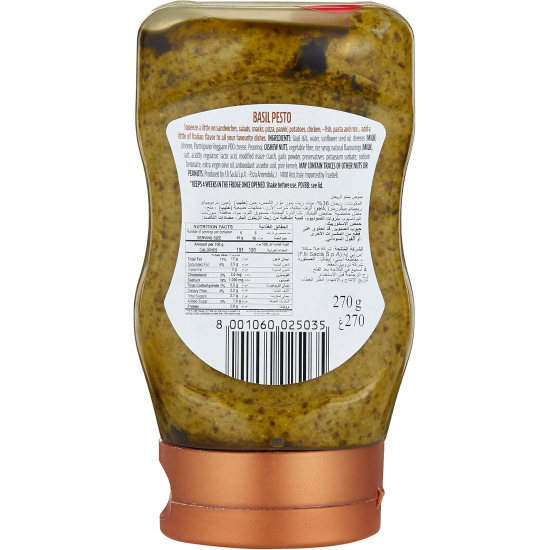 Sacla Italia Squeeze a Little Basil Pesto Sauce 270g, Pack Of 6