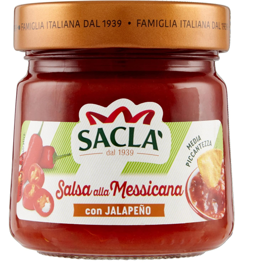 Sacla Salsa Messicana Jalapeno190g, Pack Of 6