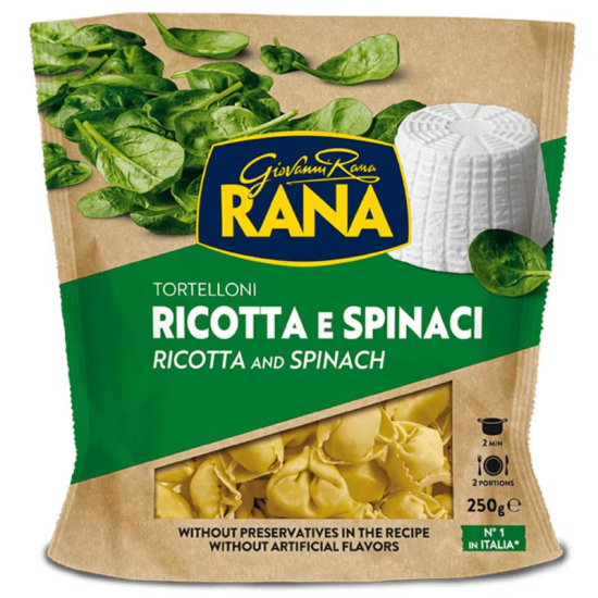 Giovanni Rana Fresh Tortellini Ricotta & Spinach Filling 250g, Pack Of 8