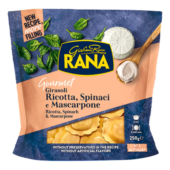 Giovanni Rana Ricotta Spinach and Mascarpone Gourmet 250g, Pack Of 8