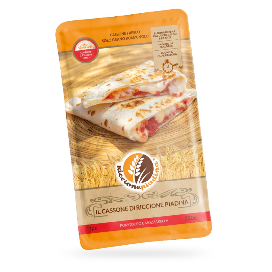 Riccione Piadina Tomato And Mozzarella Cassone 230g, Pack Of 10