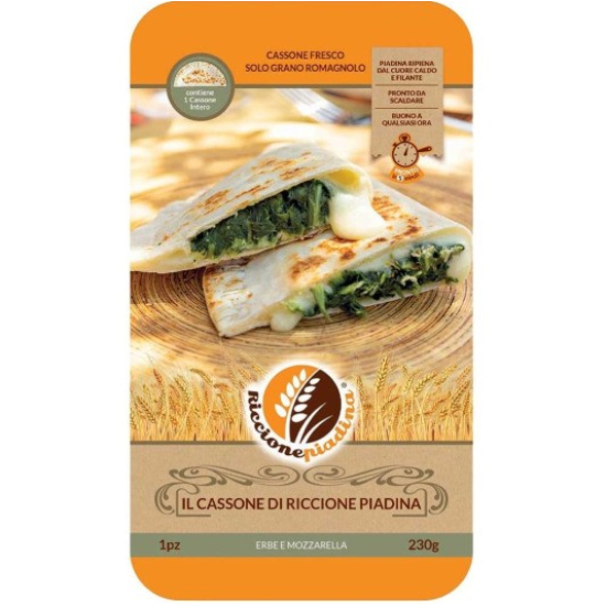 Riccione Piadina Cassone Herbs And Mozzarella 230g, Pack Of 10