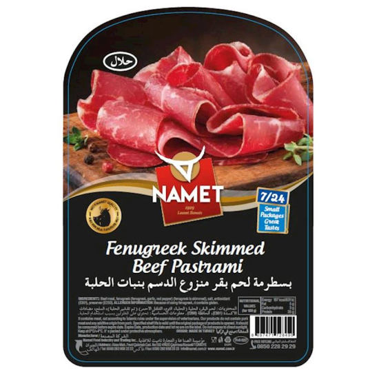 Namet Fenugreek Skimmed Beef Pastrami 100g, Pack Of 8