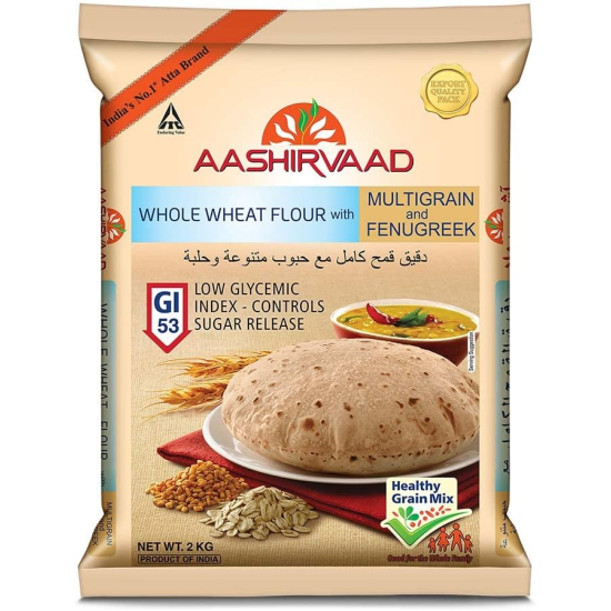 Aashirvaad Multigrains With Fenugreek Atta 2kg, Pack Of 10