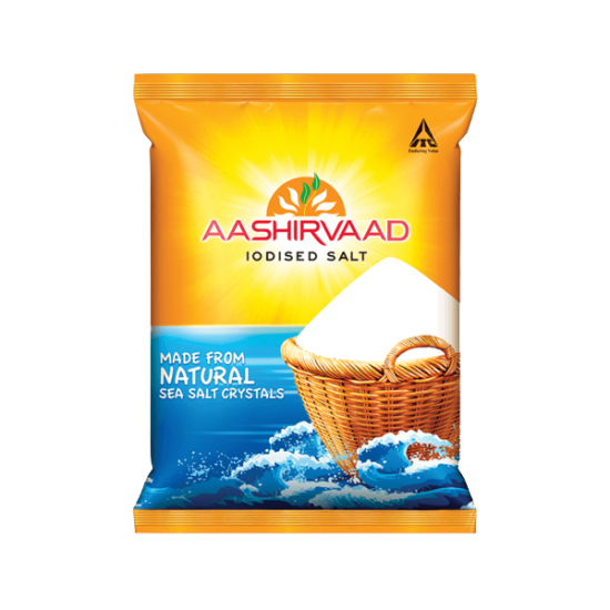 Aashirvaad Iodised Salt 1kg, Pack Of 20