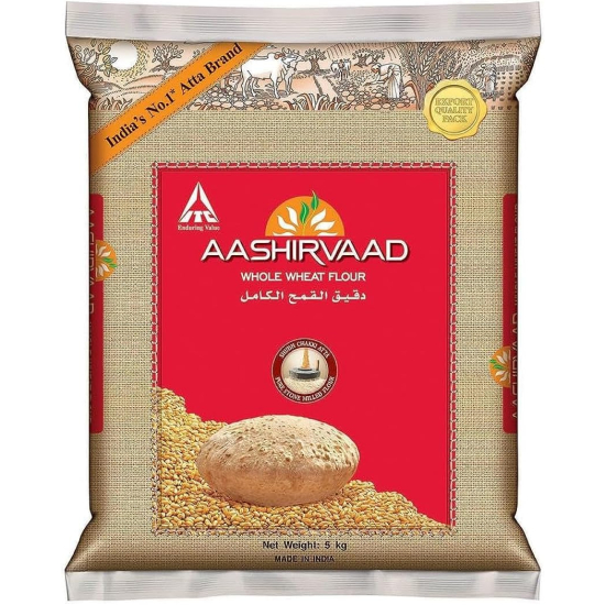 Aashirvaad Whole Wheat Atta 5kg, Pack Of 4								